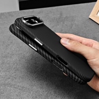 Étui antichoc magnétique en PC à texture aramide pour iPhone 17/16/15/14/13/12 Plus Pro, ultra-fin avec dissipation thermique