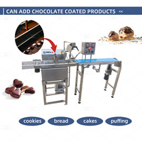 Machine d'enrobage automatique de chocolat LST avec tunnel de refroidissement PLC, machine de tempérage de chocolat pour boulangerie, pour la fabrication de lait de noix
