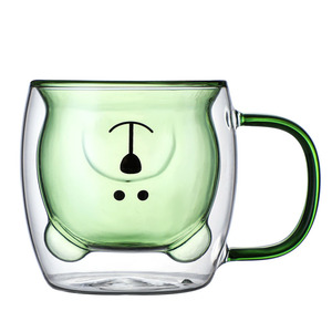 Tasses à café en <span class=keywords><strong>verre</strong></span> pour enfants mignonnes à <span class=keywords><strong>double</strong></span> <span class=keywords><strong>paroi</strong></span> isolées de <span class=keywords><strong>250</strong></span> <span class=keywords><strong>ml</strong></span>, tasses à café en <span class=keywords><strong>verre</strong></span> pour enfants avec poignée - Product Image 5