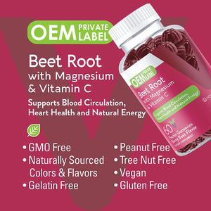 Ingrosso integratori antiossidanti Pre-lavoro gommosi di barbabietola integratore vegetale integratori a base di erbe per la nutrizione radice di barbabietola Gummies - Product Image 5