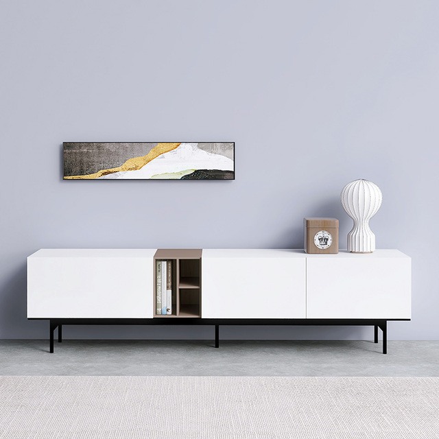Modern European White Wooden TV Stand Entertainment Center Large Storage Console Table Media Cabinet for Home Furniture Living