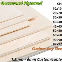 Fournisseur chinois en gros de contreplaqué de tilleul 1,5 mm 2 mm 3 mm 4 mm 5 mm 6 mm, feuilles de tilleul pour découpe laser, modèles DIY, artisanat, puzzles, jouets