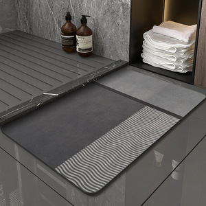 Tapis <span class=keywords><strong>de</strong></span> <span class=keywords><strong>Bain</strong></span> <span class=keywords><strong>de</strong></span> Luxe en Gros, Absorbant l'Eau, Minimaliste, Séchage Rapide, Tapis <span class=keywords><strong>de</strong></span> Sol <span class=keywords><strong>Antidérapant</strong></span> en Diatomite pour Entrée <span class=keywords><strong>de</strong></span> Maison - Product Image 2