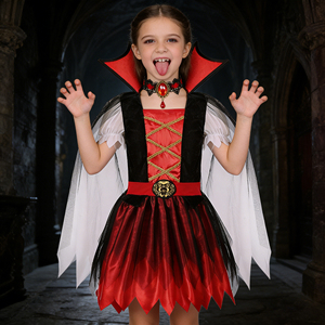 Disfraz de Vampiresa Real para Niñas, Vestido de Diablo, Juego de Rol, Cosplay, Uniforme, Halloween, Disfraz de Reina Vampiresa Victoriana para Niñas - Product Image 3