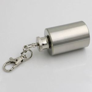 Stainless Steel <b>Mini</b> Flask With Thermal Insulation and Vacuum Flask Keychain Accessory - Product Image 3