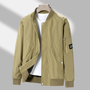 Chaqueta de trabajo con logotipo personalizado, chaqueta bomber americana bordada, uniforme de béisbol holgado para hombre, primavera y verano, para parejas. - Product Image 4