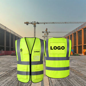 Зеленый промышленный защитный жилет с настраиваемым логотипом, класс ANSI 2, EN ISO 20471, светоотражающий, с LED-подсветкой, сетчатый, сигнальная одежда повышенной видимости - Product Image 1