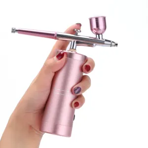 Dual action mini portable master airbrush paint compressor air brush makeup tattoo tanning model spray pen gun sets kits