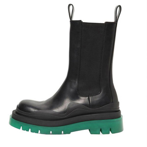 Nouvelles <span class=keywords><strong>Bottes</strong></span> Courtes Élégantes à Talons Très Hauts et Ultra-Fins en Fibre et <span class=keywords><strong>Cuir</strong></span>, à Semelle Épaisse, Mi-<span class=keywords><strong>Mollet</strong></span>, Haut de Gamme, Stables et Raffinées, Collection 2026 - Product Image 5