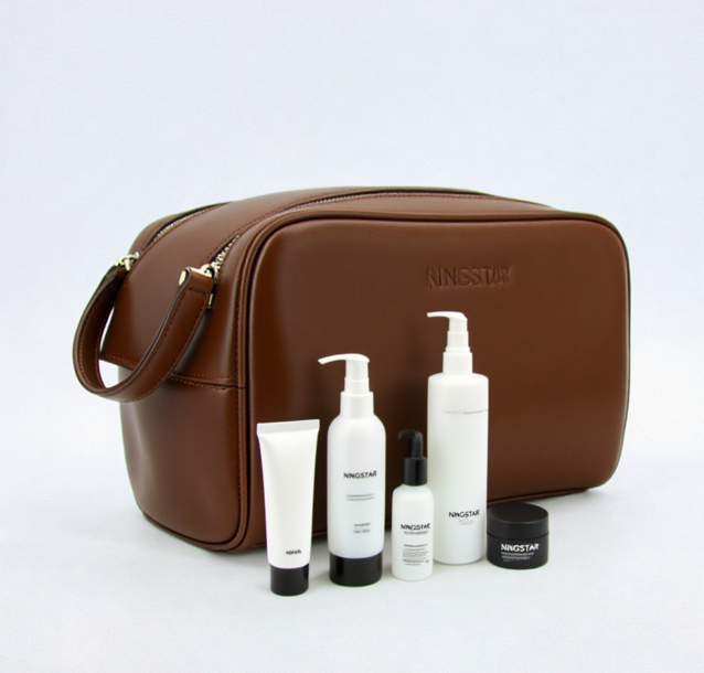 Toiletry Bag for Men Leather Travel