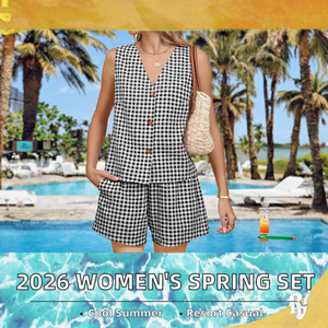 Ensemble deux pièces uni pour femmes, haut sans manches à col en V avec dentelle, short au-dessus du genou, tenue décontractée printemps-été - Product Image 2