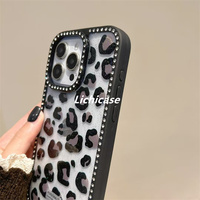 Lichicase Anti Jaunissement Multi Couleur Cadre Diamant TPU Cas pour iPhone 16Plus 16E Mignon Téléphone Cas