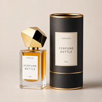 Flacon de parfum en verre transparent personnalisé de qualité supérieure, 30 ml, 50 ml, 100 ml, vaporisateur à fine brume, ensemble de flacons vides avec logo imprimé à l'écran