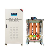 Stabilisateur de tension CA en cuivre à commande centralisée pour unité de surpression de site minier Tunnel Bridge, haute puissance 380V triphasé 100kW SBW