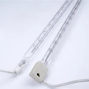 Manufacturer wholesale 300mm 1500w glass infrared halogen heater element for monocrystal growth furnace