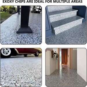 LSY Black/White/<b>Light</b> Yellow/<b>Light</b> Gray Epoxy Floor FlakesFloor Coatings for <b>Garage</b> Wall Interior and Exterior House Paint - Product Image 6