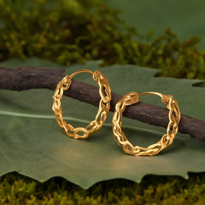 ต่างหูห่วงสแตนเลสชุบทอง เครื่องประดับแฟชั่นที่ทนทานและยั่งยืน - Product Image 3