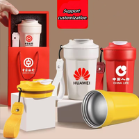 Tasse à café intelligente en acier inoxydable 316 de 450ml avec logo personnalisé en gros, gobelet de voyage isolé, couvercle à affichage de la température par LED