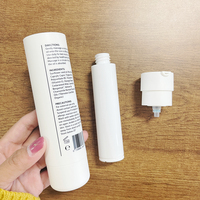 Flacon pompe sans air rechargeable de luxe 30ml 50ml, emballage cosmétique écologique, blanc mat gris avec flacon de recharge
