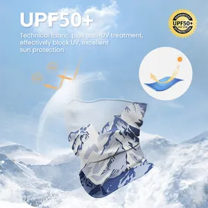 Personalizado pescoço fole bandana Protetor solar logotipo personalizado elástico unisex gelo seda pescoço fole
