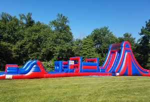 Juegos deportivos gigantes para adultos al aire libre comercial carrera de agua inflable carrera de obstáculos tobogán carrera de obstáculos inflable - Product Image 5