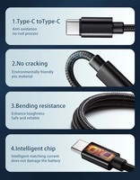 Envío rápido 1M 3,3 pies Nylon trenzado USB C Cable 60W carga rápida tipo C para teléfono 16 15 14 13 pro Max teléfono móvil