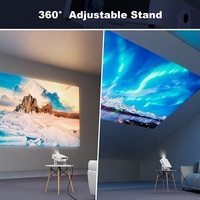 Proyector Wifi Inalámbrico para Cine en Casa Full HD 1080P, Video, Películas, Juegos, BT 5G 8K, TV Portátil para Exteriores, Android 14, Beamer