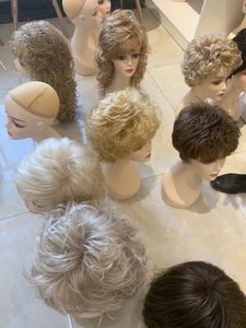 Fibra di alta qualità premium la più vicina alla <span class=keywords><strong>parrucca</strong></span> sintetica per <span class=keywords><strong>capelli</strong></span> in fibra di <span class=keywords><strong>capelli</strong></span> umani per donne bianche molto leggere - Product Image 6