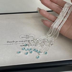 ชุดเครื่องประดับสร้อยคอและกำไลข้อมือรูปดอกซากุระประดับเพชร โรแมนติก เงินแท้ S925 ชุบทองคำขาว ประดับเพชรสีชมพู - Product Image 1