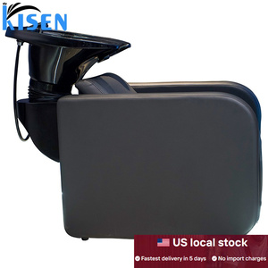 Silla de masaje de pedicura de lujo moderna de cuero negro sin plomería para salón de belleza con lavabo para champú, envío gratis, gran oferta. - Product Image 3