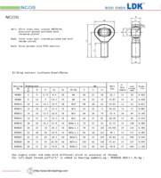 Rotule de direction en nylon chromoly à filetage mâle LDK Long Life NCOS12 pour véhicule tout-terrain 4x4