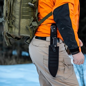 Couteau de survie tactique personnalisable OEM de qualité DIY, manche en bois, lame droite en acier inoxydable, pour la chasse - Product Image 2