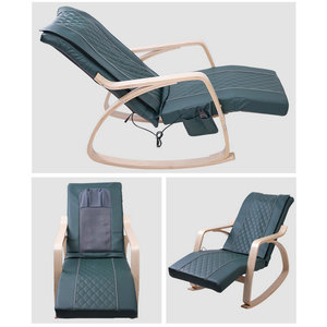 Fauteuil de massage électrique inclinable et berçant pour tout le corps, avec télécommande, beige, vert clair, or, 840x335x585mm - Product Image 2