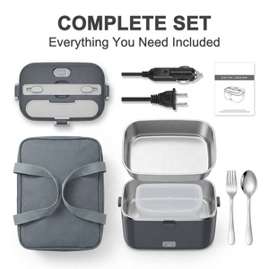 Wholesale 100W Electric Lunch Box 1.8L Portable Food Warmer 3-in-1 <b>Heated</b> Lunchbox for Car Truck Office 12V 24V 110-230V - Product Image 6