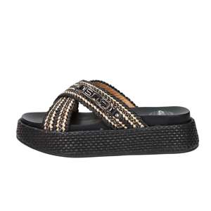 Sandales compensées pour femmes 4Us Paciotti, noires, talon de 38,5 cm - Product Image 1