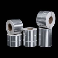 Autocollant adhésif doré brossé en PET, impression industrielle, étiquette imperméable et résistante aux déchirures, texture métallique, matière première