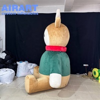 Mascotte de cerf gonflable de taille personnalisée de 3m, ballon gonflable en fourrure de renne à vendre