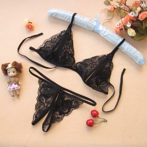 <span class=keywords><strong>Ensemble</strong></span> de lingerie sexy pour femmes, 2 pièces, prix bas, femme nue, trois points, filles, grande taille/grande taille, <span class=keywords><strong>soutien</strong></span>-<span class=keywords><strong>gorge</strong></span> et culotte transparents en dentelle, string transparent - Product Image 3