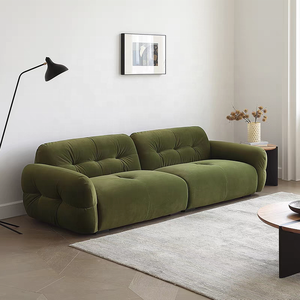 फ्रेंच क्रीम आधुनिक लक्जरी लिविंग रूम सेट छोटे अपार्टमेंट उपयुक्त सीधे क्लाउड कपड़े मेमने ऊन सरल डिजाइनर सोफा - Product Image 5