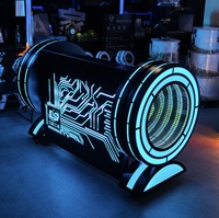 Éclairage LED portable pour discothèque, cabine de DJ, boîte de nuit et karaoké, installation sur pied en métal durable, refroidisseur et table