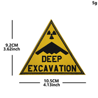 Patch de vêtement amusant The Reaper Drive the Bomber Funny Round Triangle DEEP Excavation pour vestes, manteaux et autocollants DIY