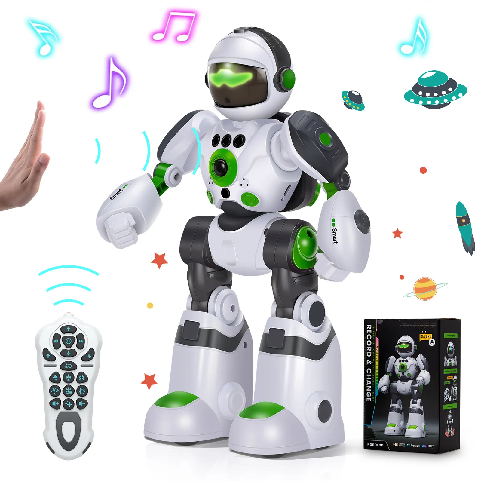 Educational Toys Multifunctional Kids Electric AI Smart Programming Stunt toy RC Robots Technology Intelligent Cartoon Toy