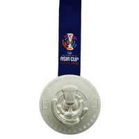 Médaille de Compétition Robotique 3D en Alliage de Zinc Personnalisée, avec Texture de Circuit et Incrustation de Cristal, Récompense Portable pour Événements Technologiques