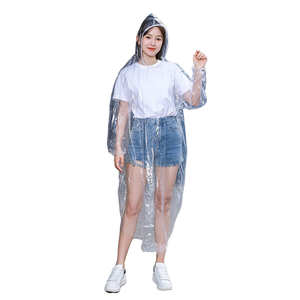Ensemble imperméable jetable avec pantalon, <span class=keywords><strong>poncho</strong></span> de pluie une pièce extra long et épaissi avec pieds intégrés, portable pour le rafting - Product Image 1