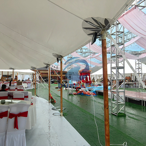Tente de luxe en toile de voile imperméable pour mariages et événements en plein air, longueur personnalisable en baies de 3 m, ignifuge et protégée contre les UV - Product Image 5