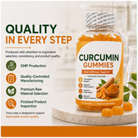 Wetenschappelijk ondersteunde geavanceerde formule gemengde vruchten kersensmaak curcumine gummies