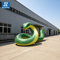 Serpent gonflable géant, modèle de serpent simulé pouvant être utilisé pour les activités zoologiques ou la décoration de scène