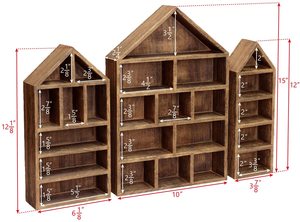 Étagère de rangement en bois en forme de maison pour jouets et objets décoratifs - Product Image 4