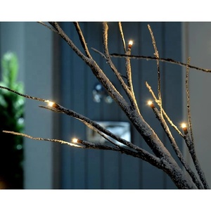 Cây Giáng Sinh LED <span class=keywords><strong>Twig</strong></span> Với Trang Trí Hiệu Ứng Tuyết-Màu Nâu/Trắng Ấm - Product Image 3