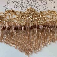 Motif Kristal Emas Modis Berbentuk Bunga 3D dengan Rhinestone, Bebas Nikel, Flatback untuk Dijahit pada Pakaian, Tas, Hadiah Pesta, Dekorasi Gaun.